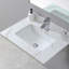 Dessus de meuble-lavabo en pierre Montary de 31 pouces de couleur Carrara avec lavabo en céramique encastré et trou de robinet simple avec dosseret