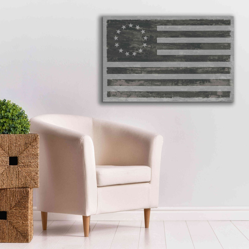 «Slate American Flag» par Sue Schlabach, estampe numérique sur toile, L 40 po x H 26 po