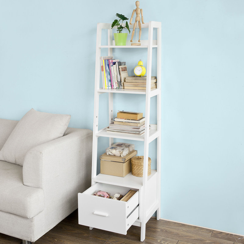 Jedidiah 160cm H Ladder Bookcase, 160cm H x 44cm W x 20cm D
