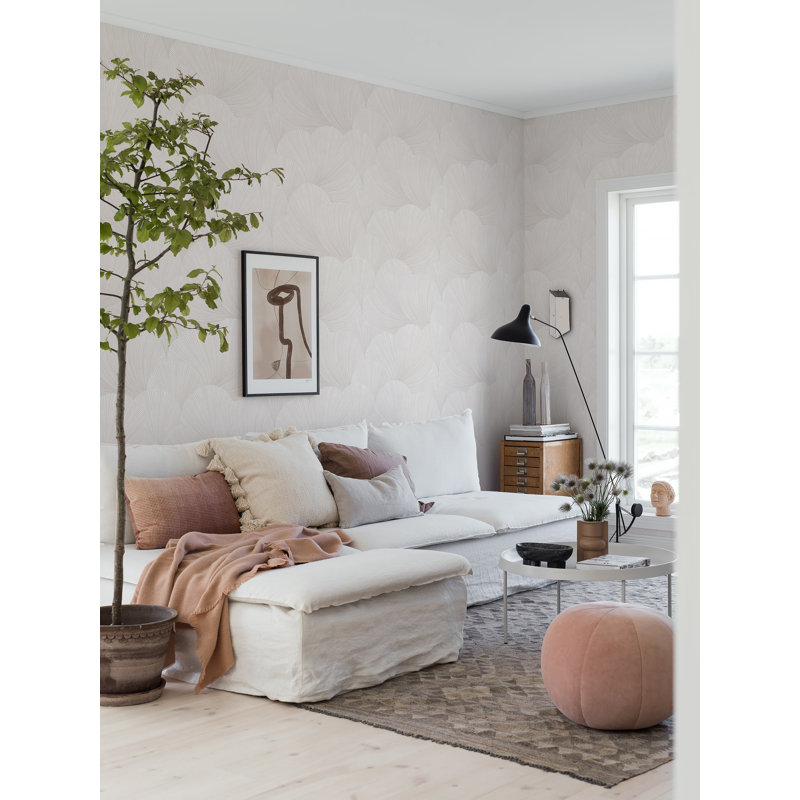 Boråstapeter Mirage Wallpaper, White/Gray