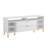 Dumbo 63" Modern Fluted TV Stand with 6 Adjustable Shelves and 2 Drawers for TVs up to 60" in White-679943012-719898137