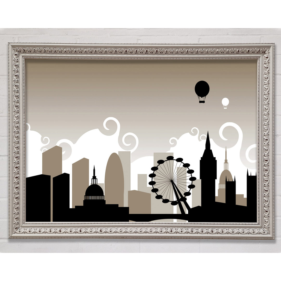 London City Outline Beige - Druck