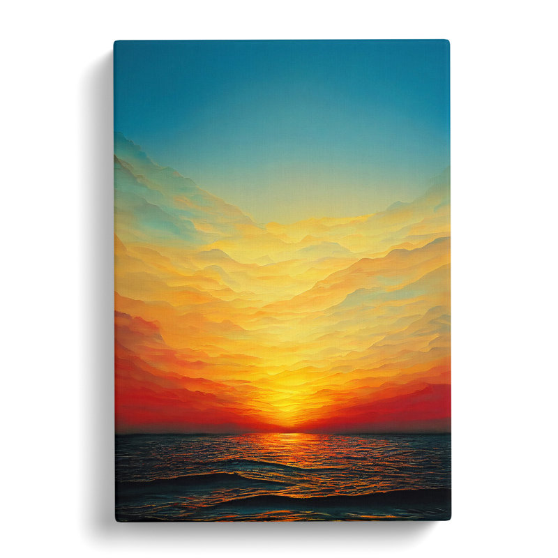 Royal Ocean Sunset - Wrapped Canvas, 60cm H x 40cm W x 3cm D