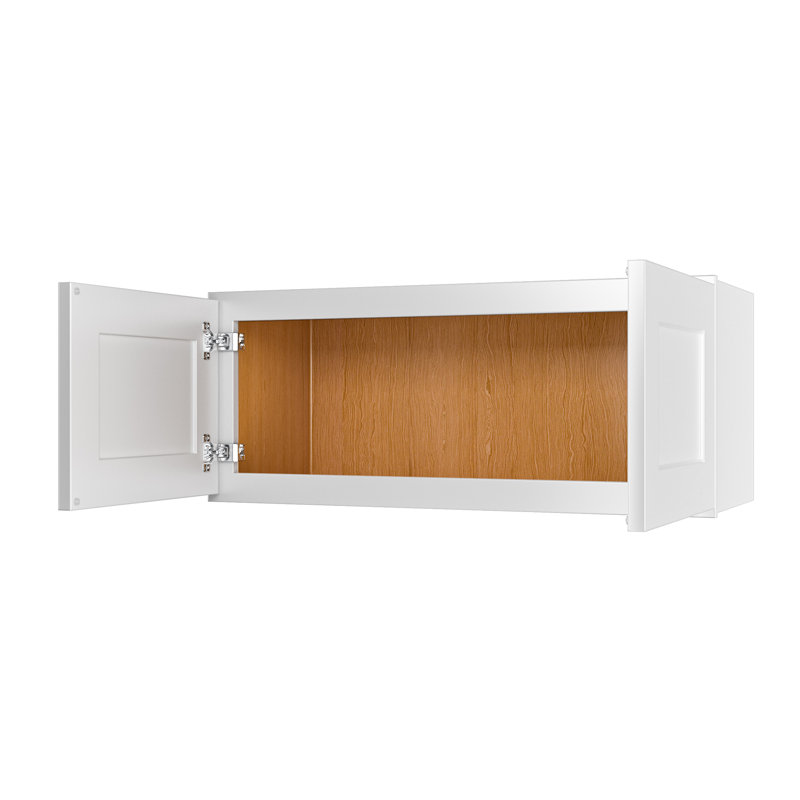Armoire murale prête à assembler 2 portes, Blanc shaker, L 30 po x H 12 po x P 12 po