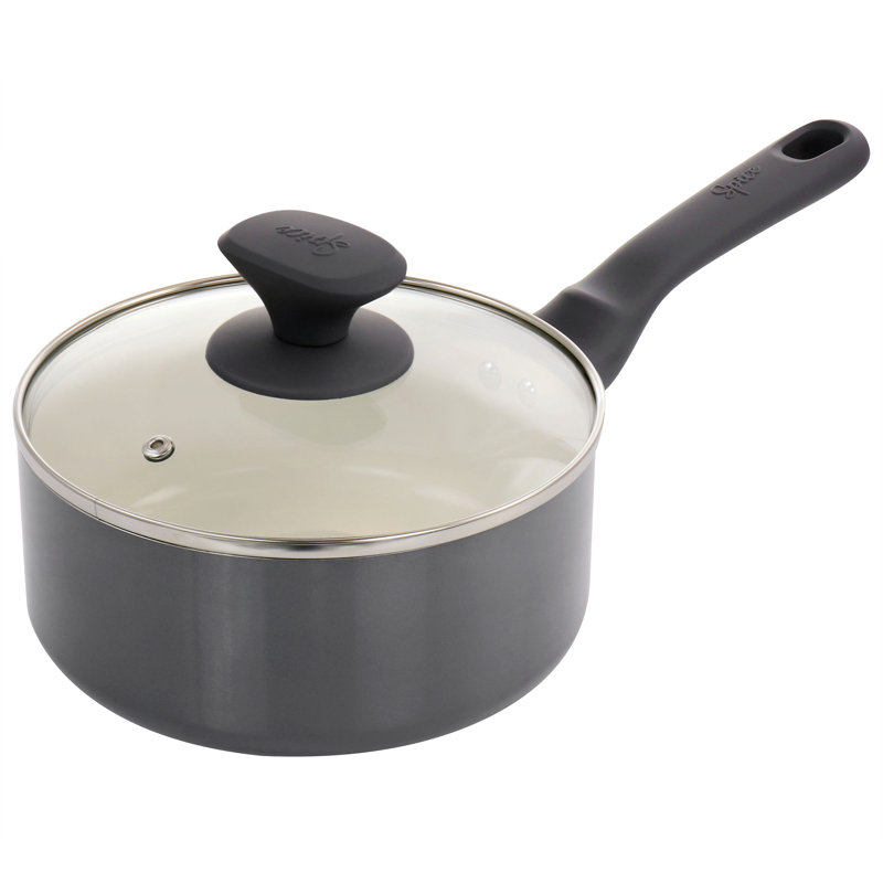 Gray 16-Piece Nonstick Ceramic Cookware Set with Enamel Finish