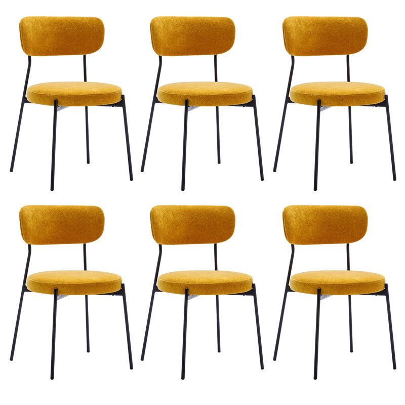 Ensemble de chaises de salle à manger rembourrées Brayam, Jaune