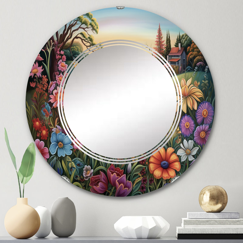 Circle Mirror, 24" x 24"