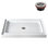 Base de douche 48 po x 30 po en alcôve en acrylique blanc brillant avec bonde centrale, bonde incluse