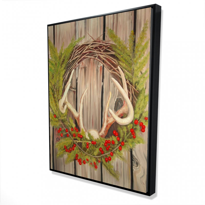 Couronne de Noël avec impression de panache sur toile