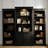 78.75'' 3-Piece Bookcase Set With 5-Color Adjustable LED Ceiling Lights-700359191