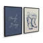 Ensemble de 2 impressions sur toile bleu marine-69509949-69509939