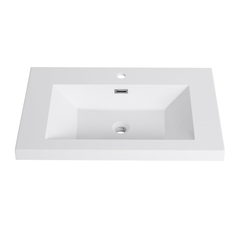 Lavabo de salle de bain en résine 30 "