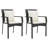  Garden Dining Set Black, Cream White