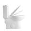 Toilette confortable avec siège 17 po, lavabo à double chasse 1,1 / 1,6, lavabo sans rebord, blanc brillant brillant 006 pour salle de bain en céramique hygiénique silencieuse