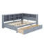 Lit de jour en bois avec 2 tiroirs, lit de jour avec tablette de rangement et ports de chargement USB-56860058