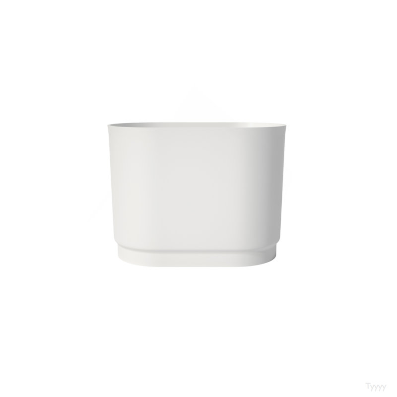 39 Inch Solid Surface Soaking Bathtub - Deep Soak Freestanding Tub