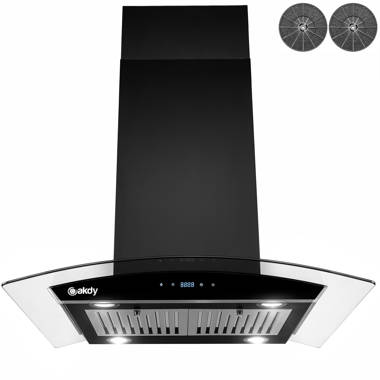 Cosmo 36 380 Cubic Feet Per Minute Ducted Island Range Hood with