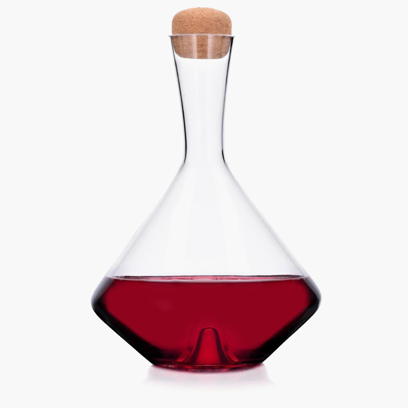 Glass Wine Decanter with Cork Stopper