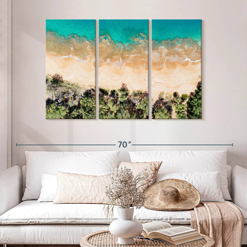 Gillard Maui Beach Aerial View, 32" H x 50" W