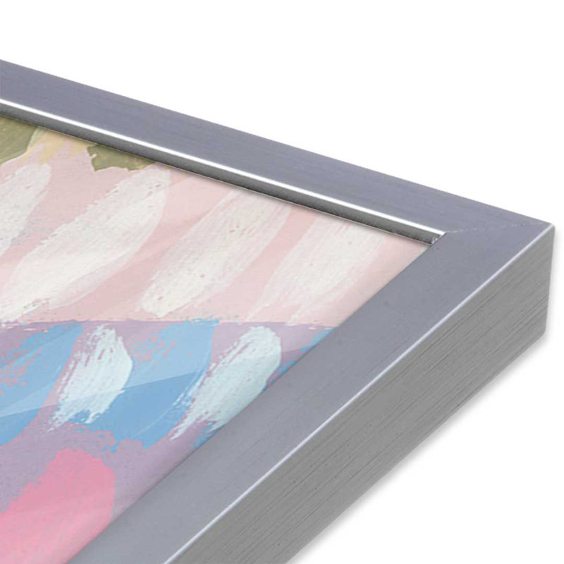 Impression sur toile «Vers l'avant III» par June Erica Vess, Argent argent, H 20 po x l 20 po