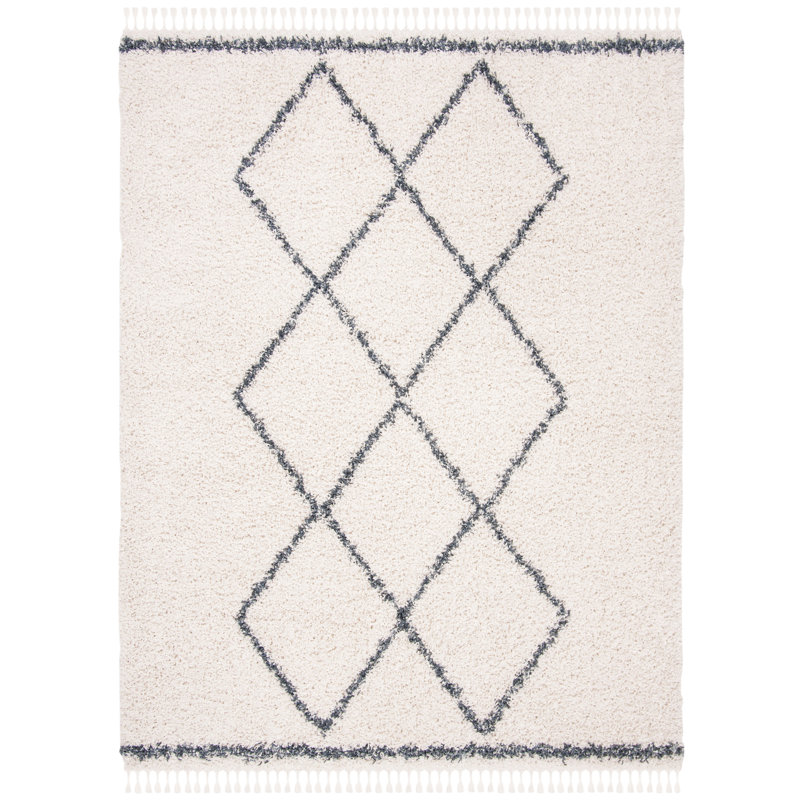 Casserly Pro Lux Shag 400 Performance Geometric Rug, Rectangle 4' x 6'