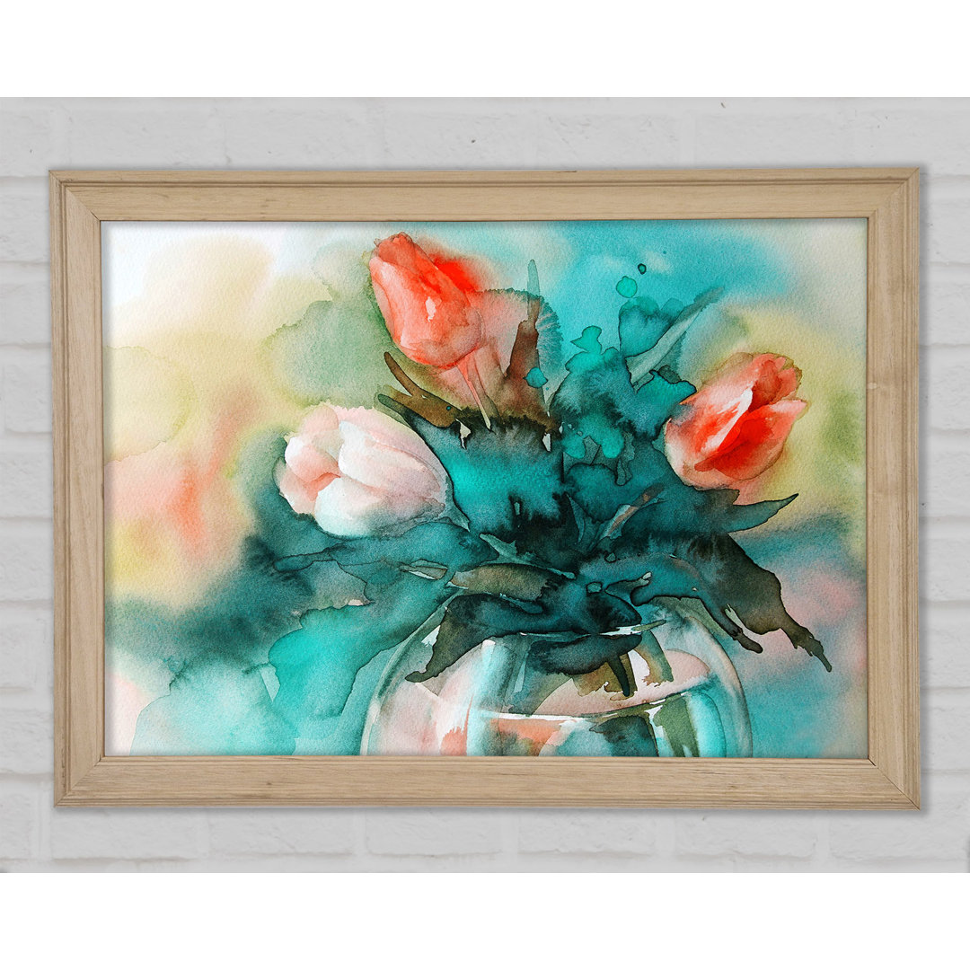 Gerahmtes Wandbild Tulip Flower Arrangement