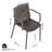 Arold 4Pcs Warm Grey Stackable Pp Armchair With Indoor/Outdoor Multi - Functional Table, Metal Legs  White, Khaki , All Weather, , , Non Slip, Ergonomic Design, Zero Maintenance, No Assembly, Slatted Back,-121505338