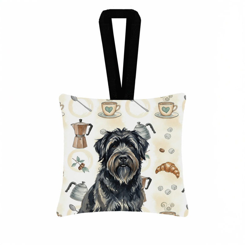 Ornement carré en tissu Bouvier des Flandres, Bouvier des Flandres