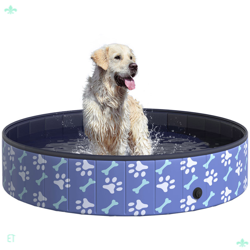Piscine pliable pour animaux de compagnie pour chiens et chats d'extérieur