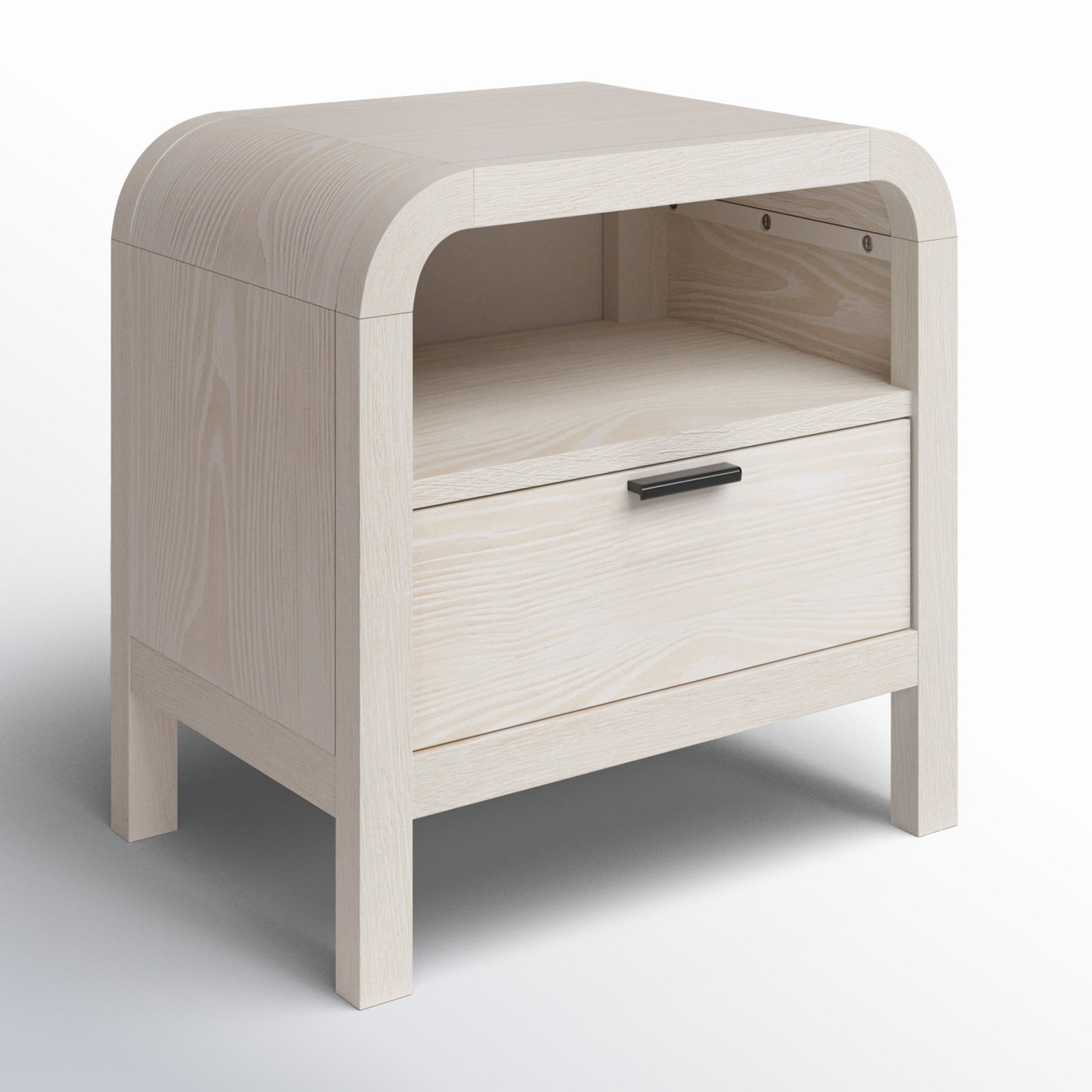 Essie 1 - Drawer Nightstand in White, White