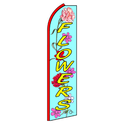 Double Sided 138'' H x 30'' W Polyester Feather Banner