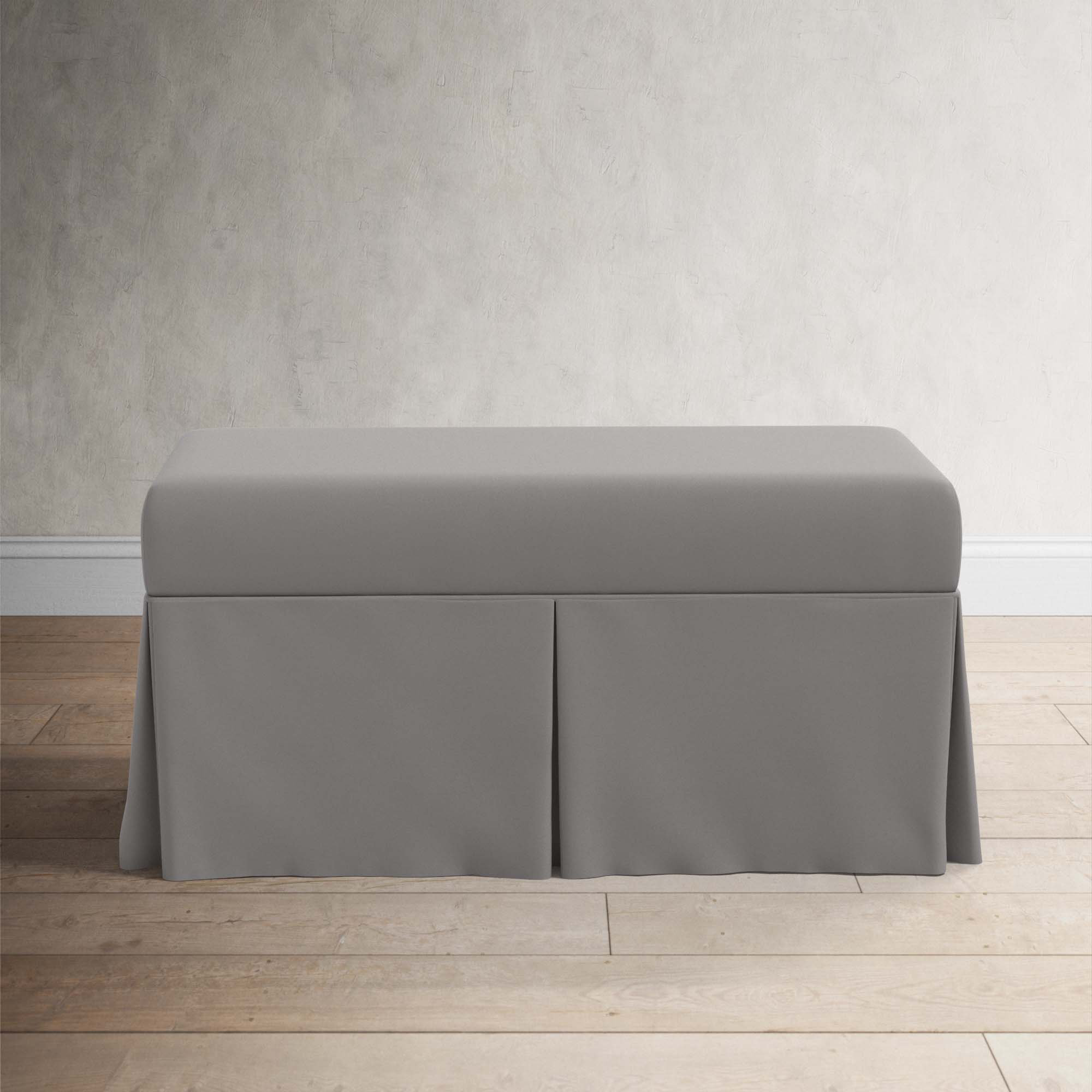 Wyatt Storage Bench, Classic Otter Performance Velvet