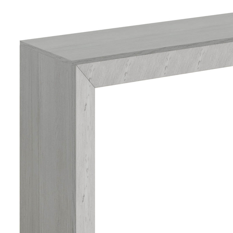 Console avec foyer en placage de bois, Gris
