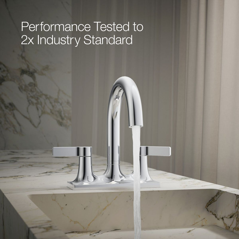 Venza Centerset Bathroom Sink Faucet 1.0 GPM, Polished Chrome