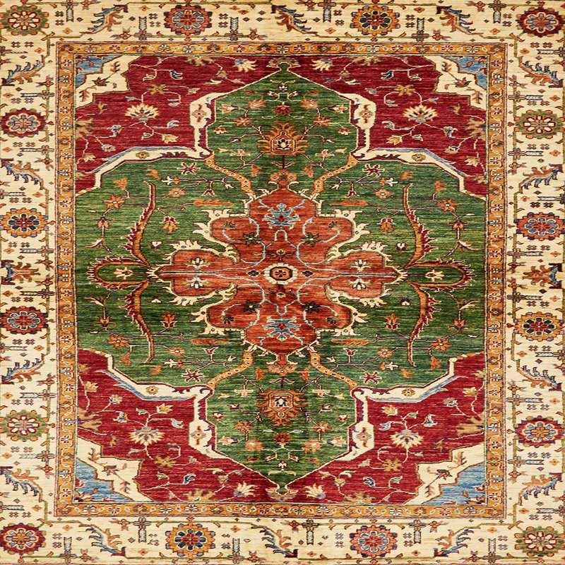 Tapis abstrait moderne 682, Carré 4 pi