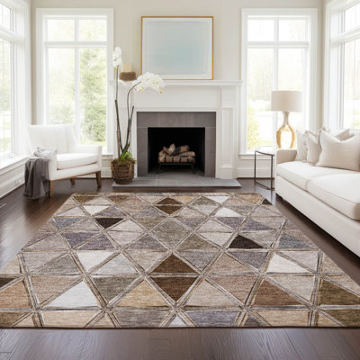 Tapis intérieur / extérieur Shivan avec envers antidérapant