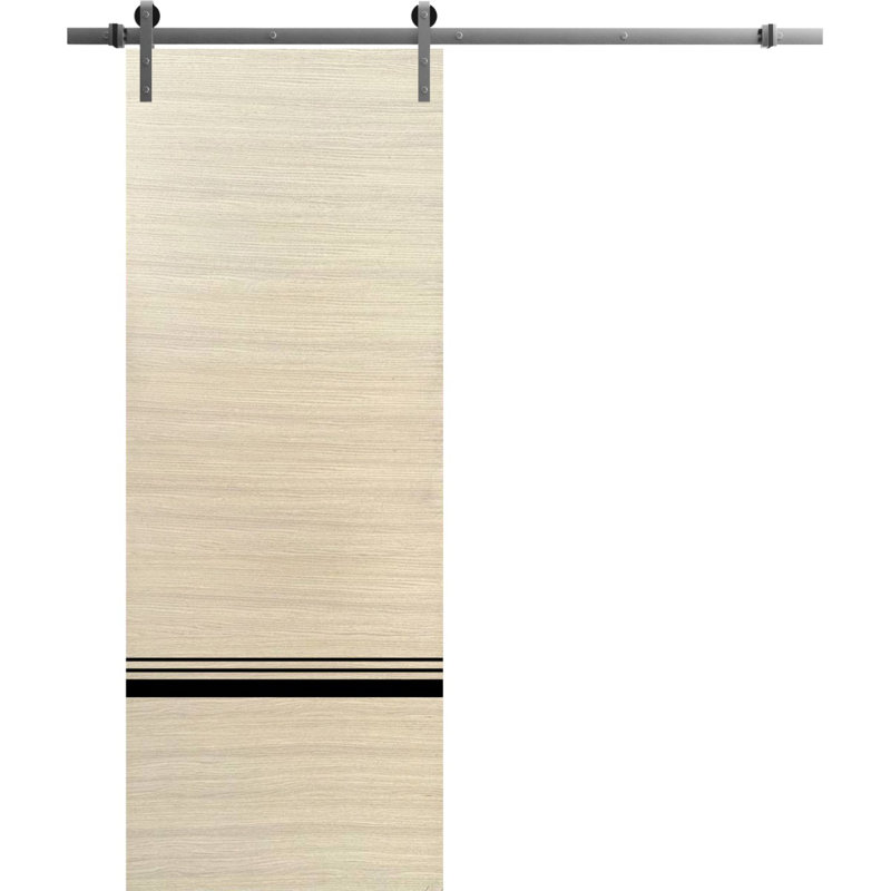 Porte de grange en bois massif massif, 28 po x 84 po