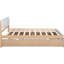 Lit double avec lit gigogne simple et 2 tiroirs pour plus de rangement en chêne blanc brillant. Matériaux solides. Style moderne. Espace. Assemblage facile-242599707
