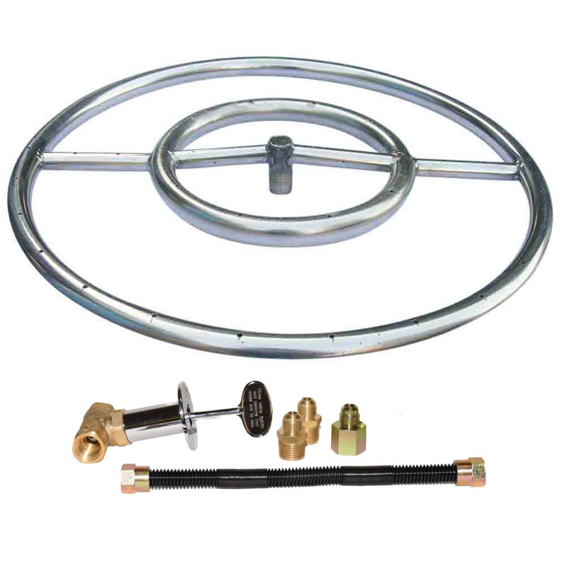Brûleur de foyer extérieur au feu ring pro-kit gn, 18 po