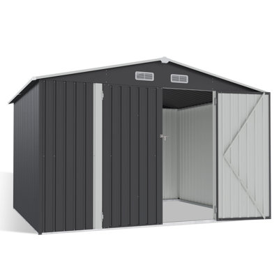 10 ft. W x 8 ft. D Metal Storage Shed