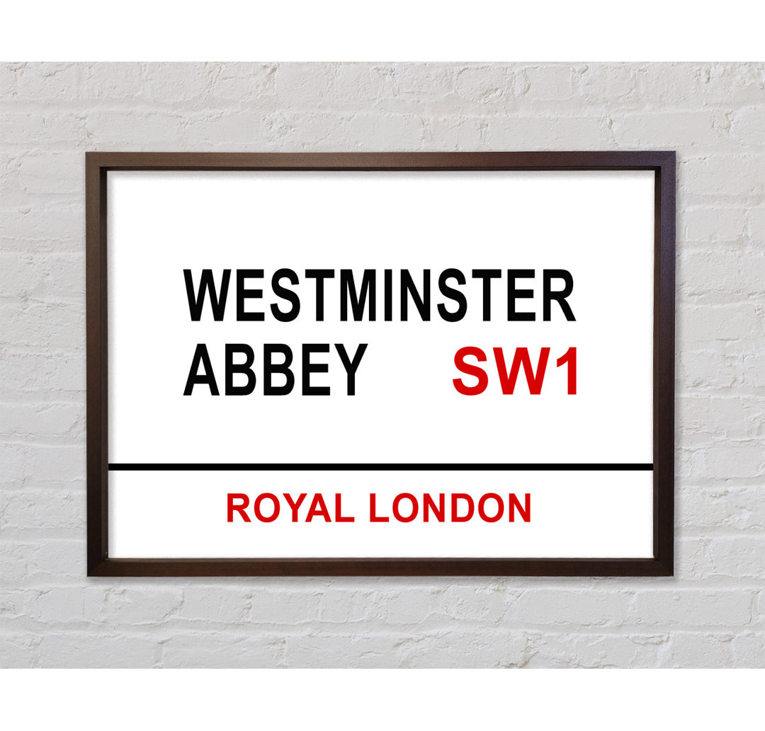 Westminster Abbey Signs - Einzelne Bilderrahmen Kunstdrucke auf Leinwand