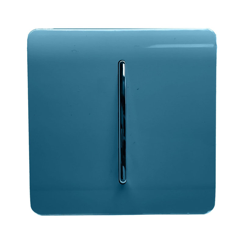 Trendi Switch 1 Gang 1 or 2 way Rocker Light Switch, Ocean Blue