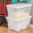 Sterilite Storage Box, Stackable Bin with Lid, Plastic Container to Organize Shoes and Crafts on Closet Shelves