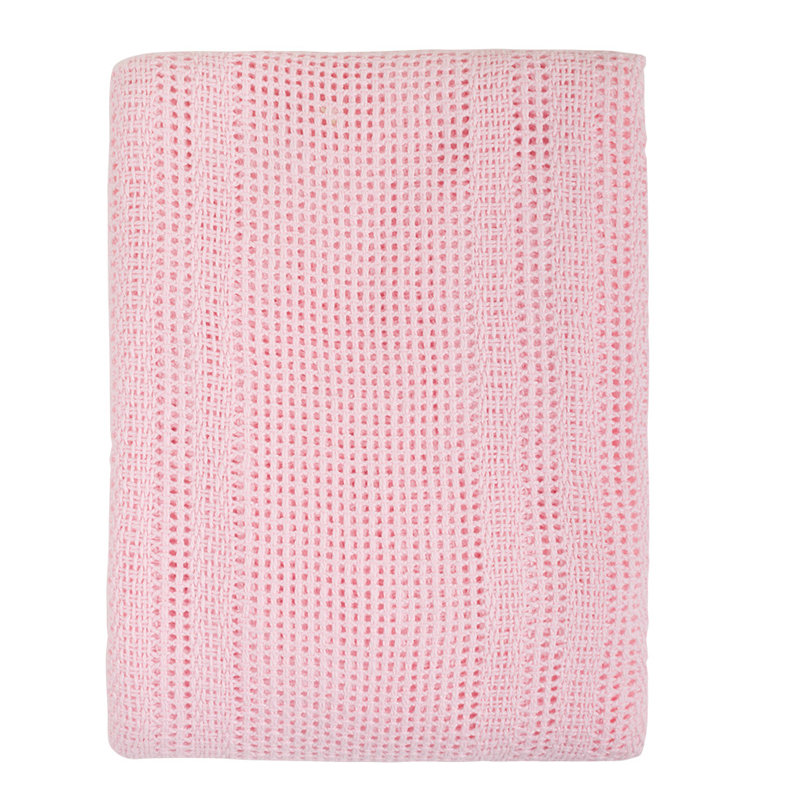 Bryan Cotton Baby Blanket, 100cm W  x 150cm L, Pink