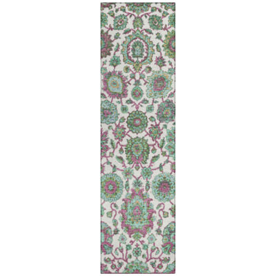 Machine Washable Indoor/Outdoor Husby ACN2187 Global Rug