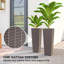 Ensemble de 2 pots à fleurs, pots à fleurs hauts, boîtes à fleurs-2054421967