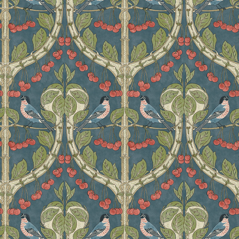 2'9" L x 27.58" W Wallpaper Roll, Indigo