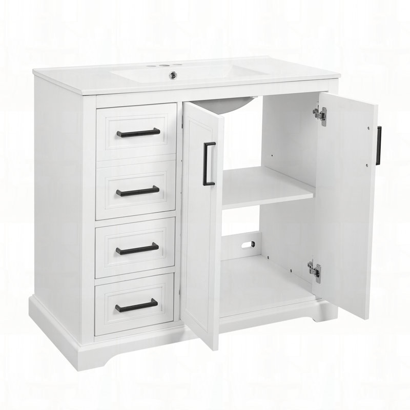 36"Bathroom Vanity with Ceramic Sink
