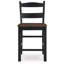 Ensemble de chaises à hauteur de comptoir Becy, 24 po, noir et bois brun Becy