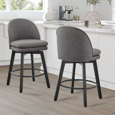 Mckenli Swivel Upholstered Counter Stool